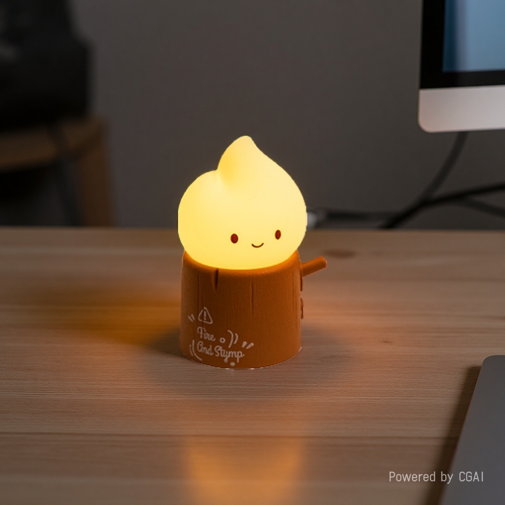 New New Year and Christmas gifts: Tree stump Flame Fairy Night light, USB charging bedside companion ambient light Application Scenario