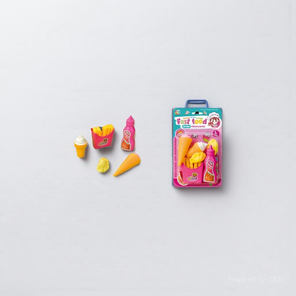 Children's mini kitchen toy set, kitchenware, fast food set, girls' small toys Item Picture