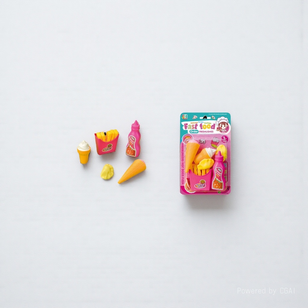 Children's mini kitchen toy set, kitchenware, fast food set, girls' small toys Application Scenario