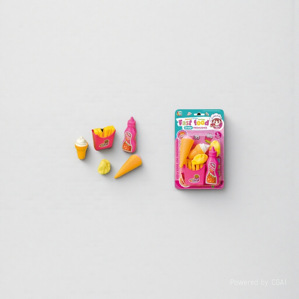 Children's mini kitchen toy set, kitchenware, fast food set, girls' small toys Specification image