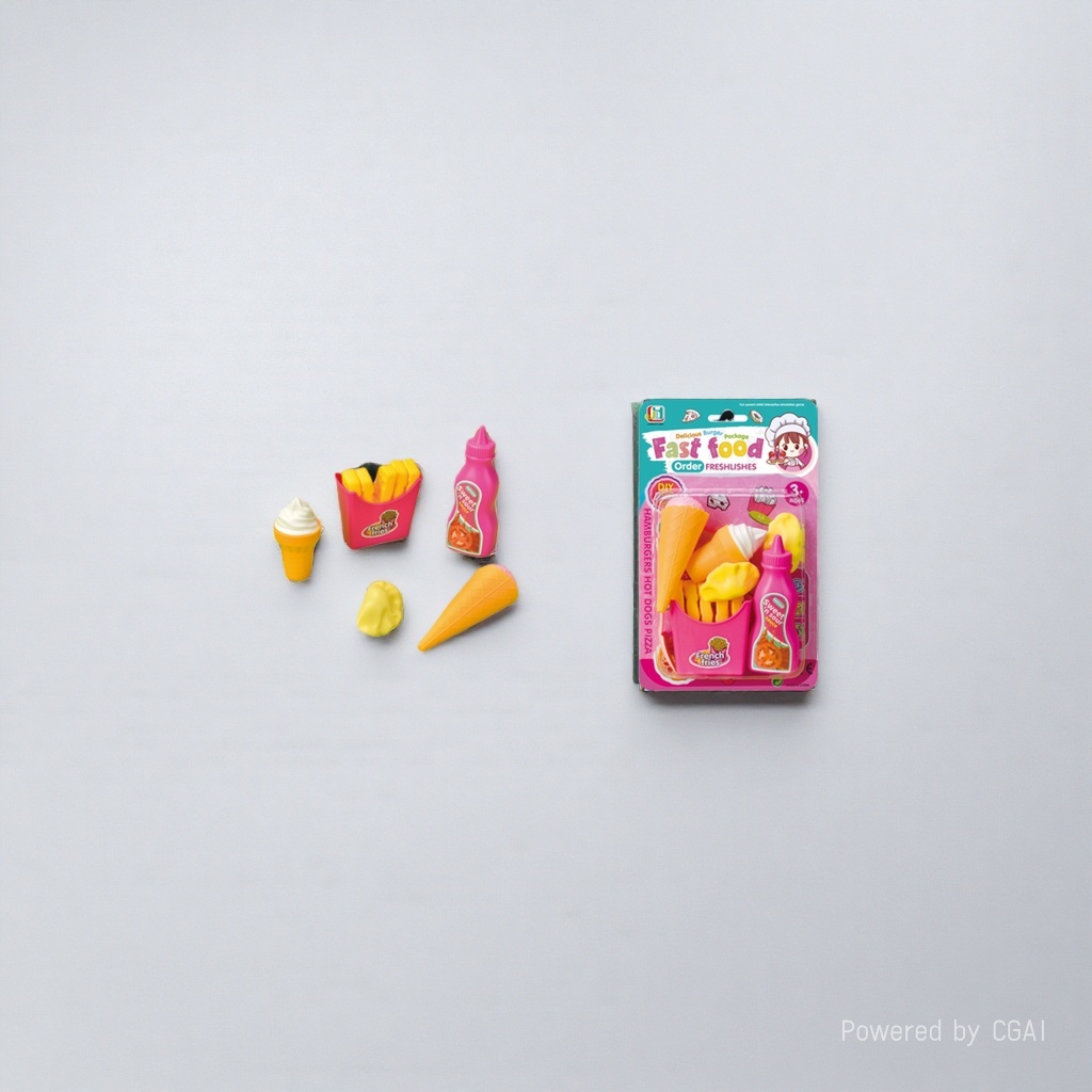 Children's mini kitchen toy set, kitchenware, fast food set, girls' small toys details Picture