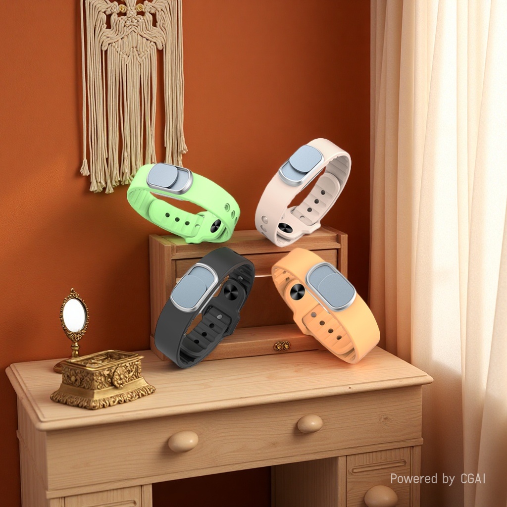 New mosquito repellent wristband for adults, children, outdoor use, baby mosquito repellent watch, waterproof plant essential oil Specification image