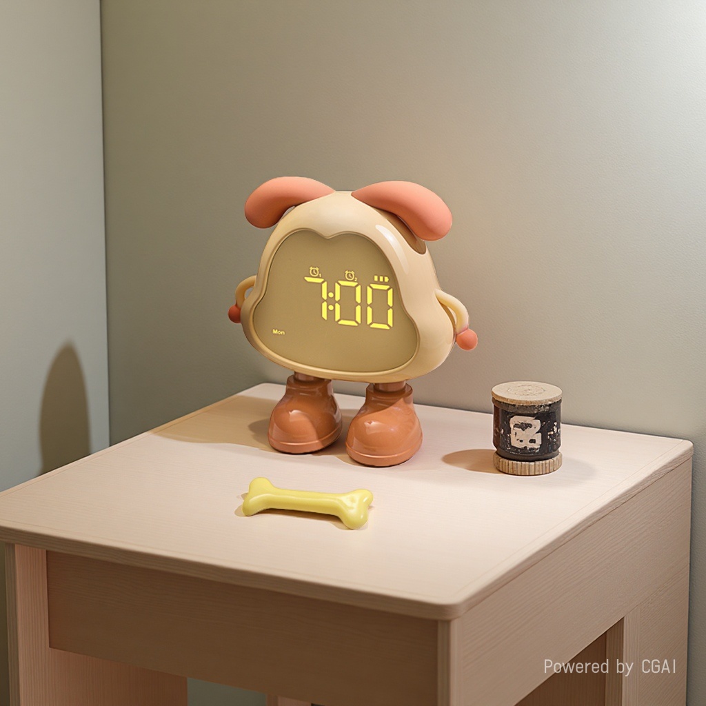 DORA Puppy Alarm Clock, a high-appearance-level alarm clock for girls, a high-volume charging model with a light for students Specification image