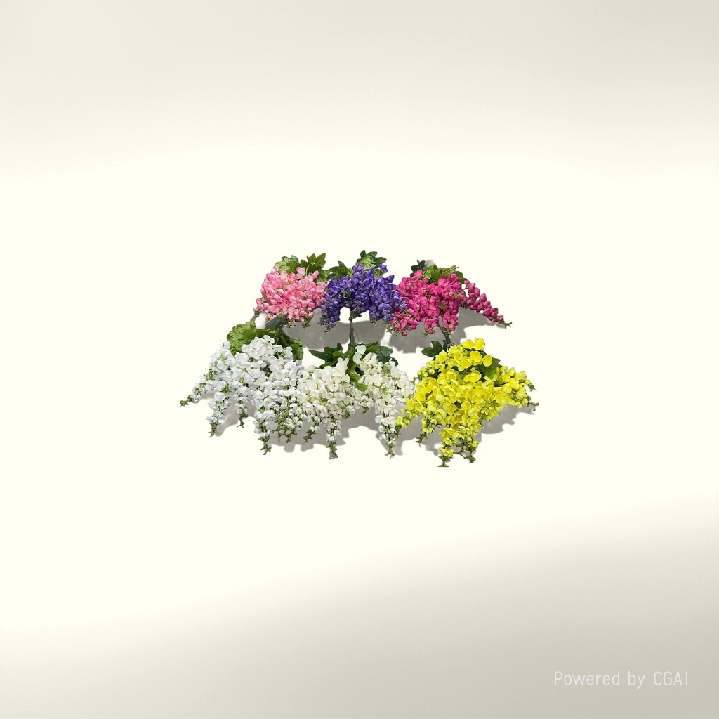 Monet's Garden colorful simulated plastic bouquets, handcrafted flower materials, artificial flowers