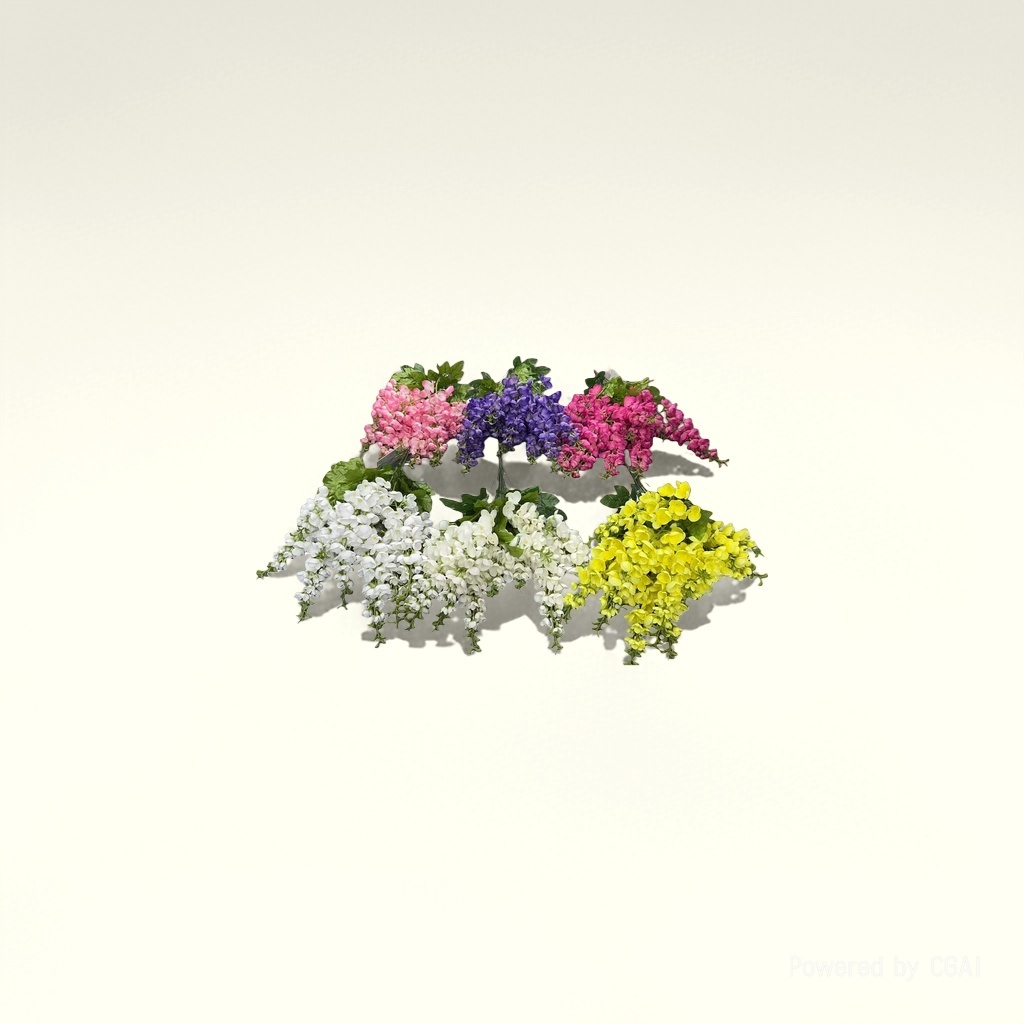 Monet's Garden colorful simulated plastic bouquets, handcrafted flower materials, artificial flowers details Picture