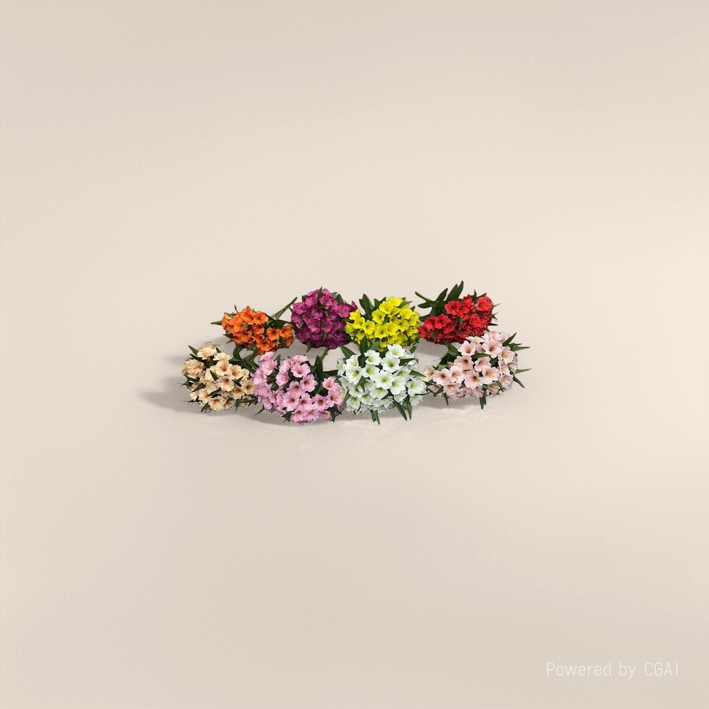 Monet's Garden faux plastic flowers, artificial flowers, handcrafted flower materials Specification image