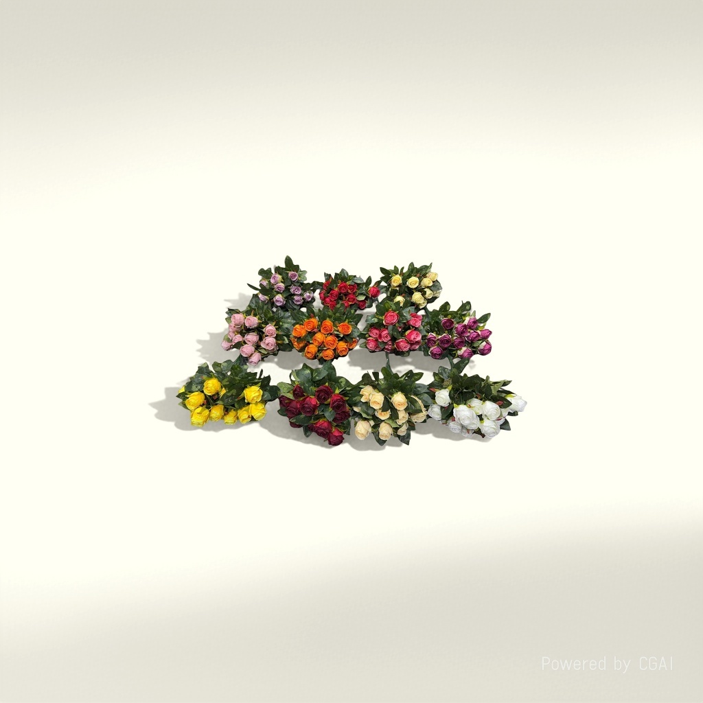 A realistic colorful rose bouquet with petal petals, specially designed for the "Flowers" event