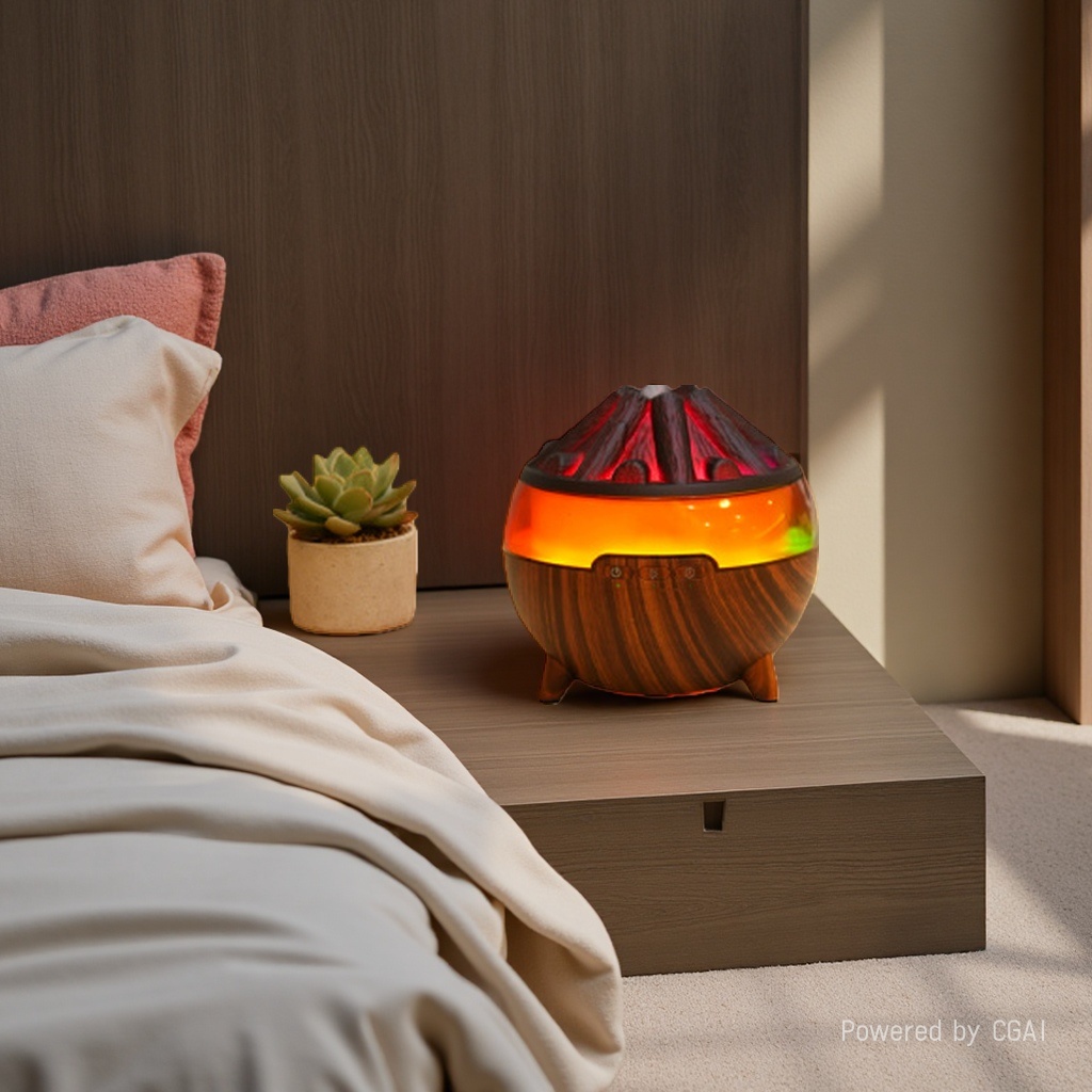 Wood grain aroma diffuser, mini silent humidifier, bedroom, car and office air purifier