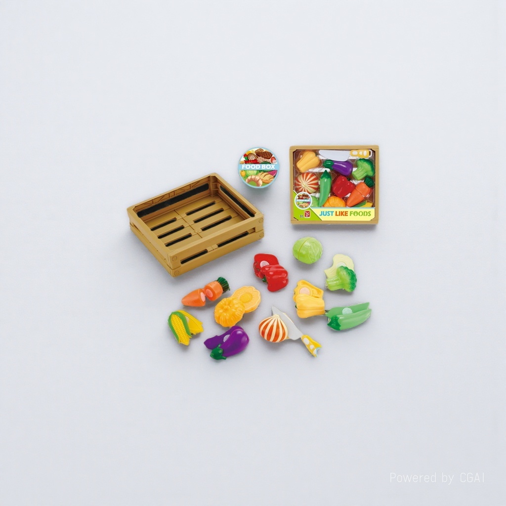 Simulation fruit and vegetable toy set, plastic fruit and vegetable food play buns kneading fun DIY accessories miniature model Application Scenario