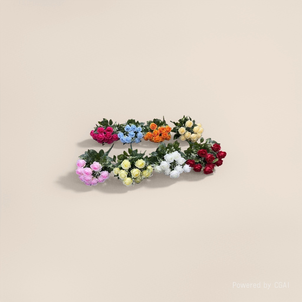 "Realistic color rose bouquet, special rose petal pieces for meeting in person, Flowers realistic roses. Specification image