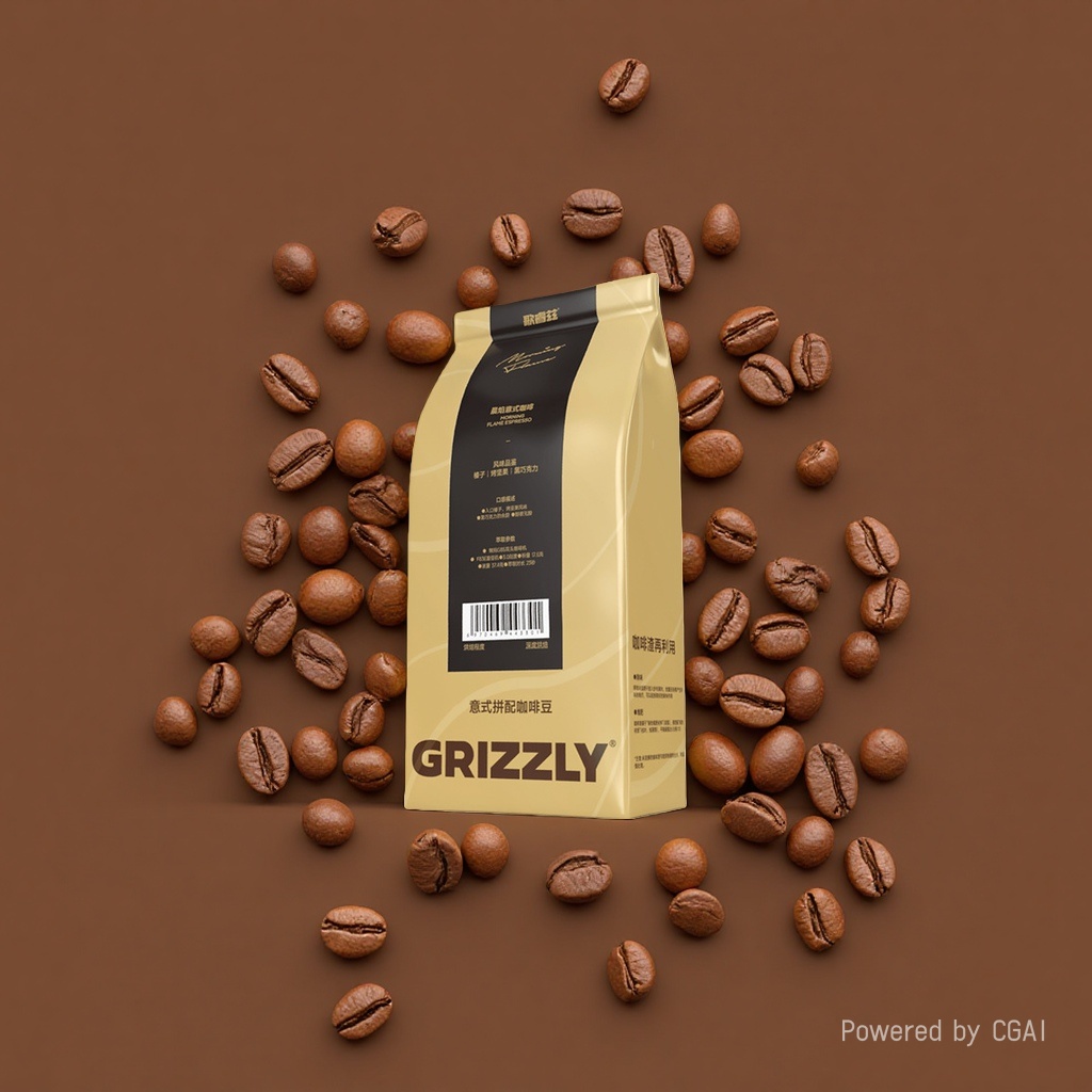 Houfu Coffee light-roasted coffee beans 1000g with packaging bag Application Scenario