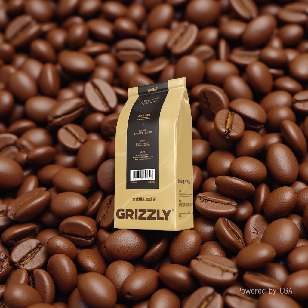 Houfu Coffee light-roasted coffee beans 1000g with packaging bag Specification image