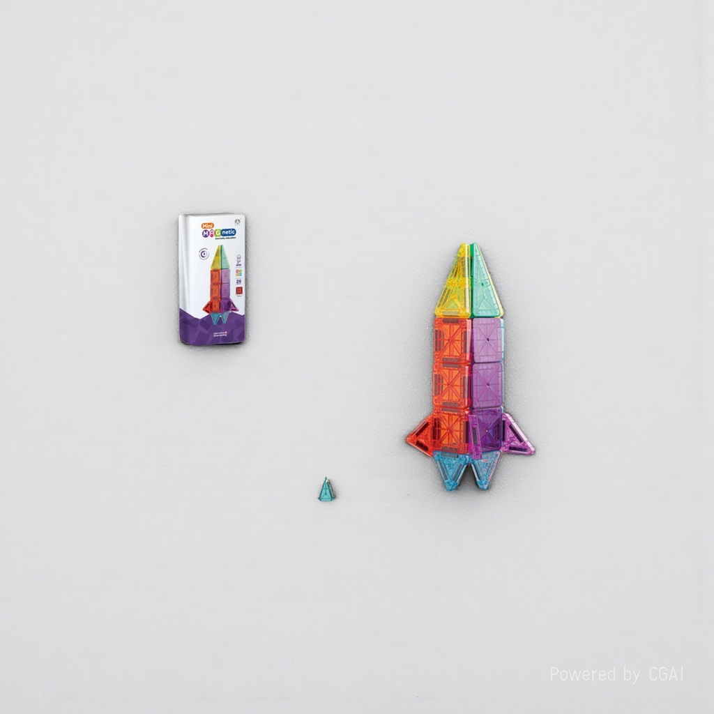 Magnetic building block toys, rocket models, magnetic colored magnetic attraction blocks, magnetic sheets, magnetic balls details Picture