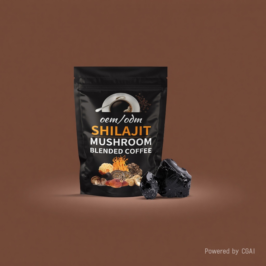 Cherry mushroom coffee blend Xilai Mushroom Coffee Instant Export OEM Private Label details Picture