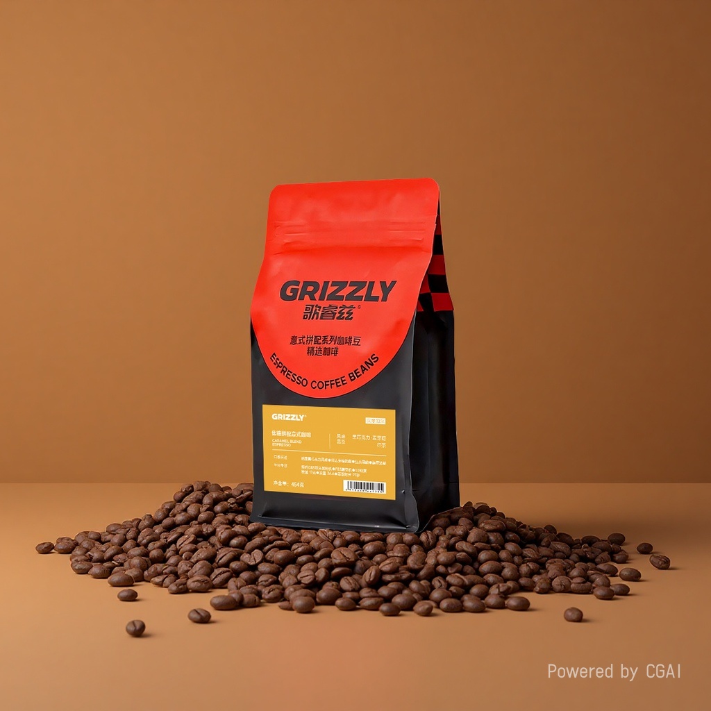 Wholesale coffee shop coffee can be ground into espresso caramel, blended with commercial Italian coffee beans, rich in oil details Picture