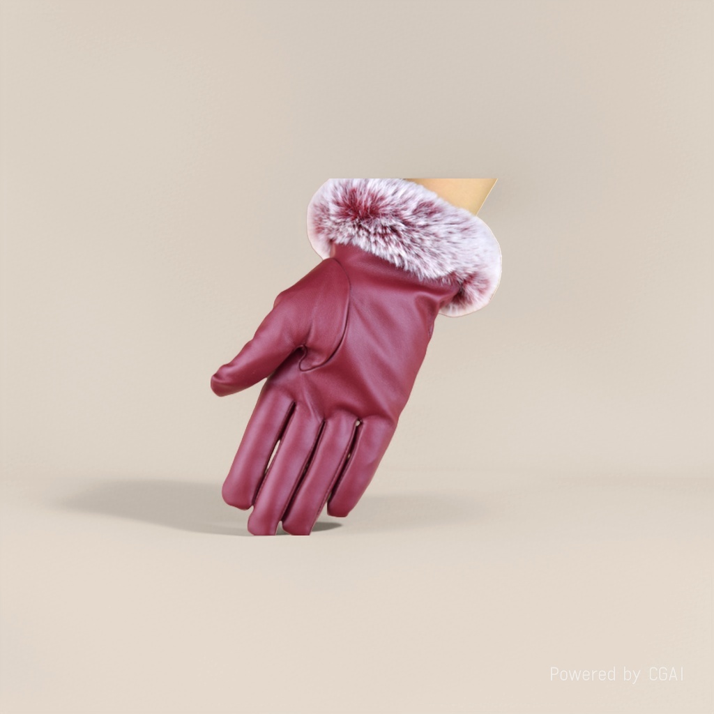 Wholesale gloves for winter warmth, U-shaped leather, oily fur, ladies Application Scenario