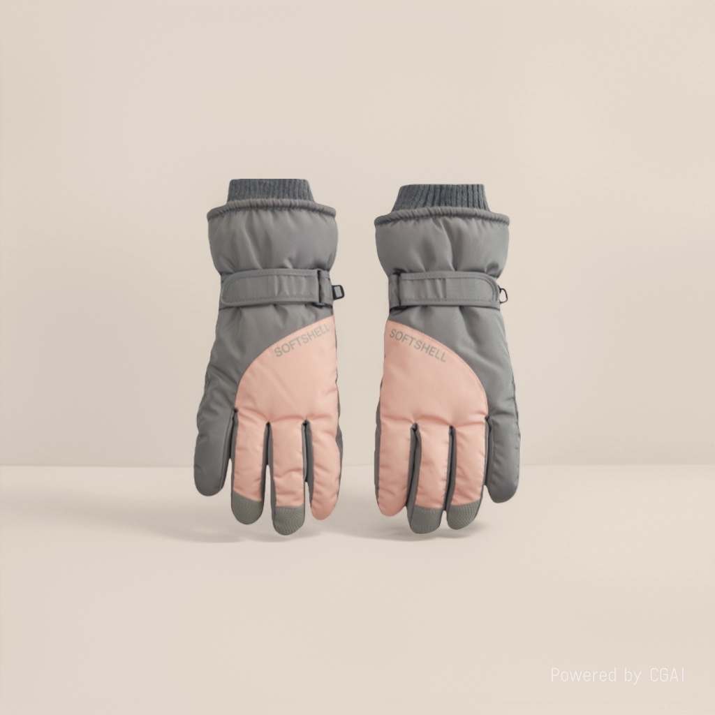 Ladies' ski gloves with fleece and thickened lining, cycling warm gloves Application Scenario