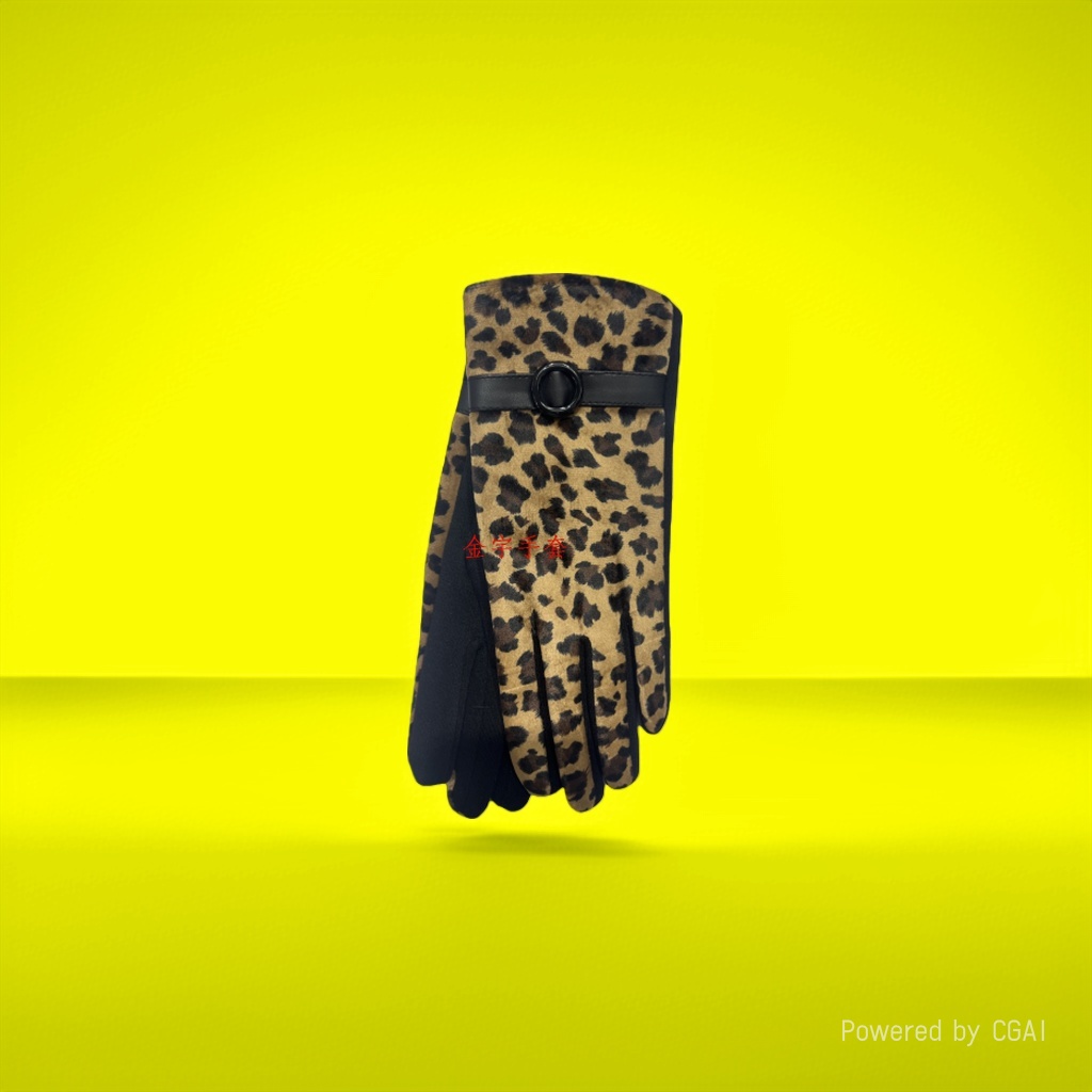 European extended leopard print simple and fashionable AB version gloves Item Picture