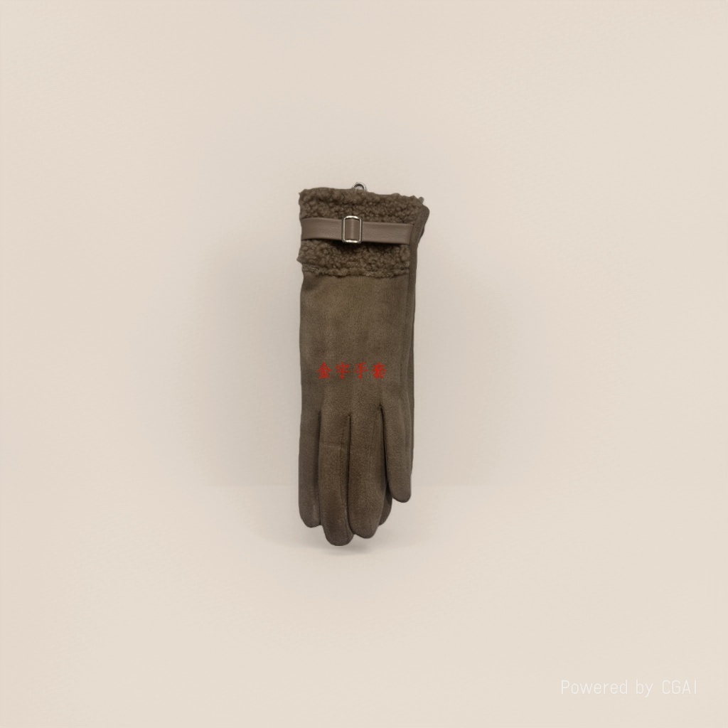 European AA version simple and fashionable extended suede fleece gloves Specification image