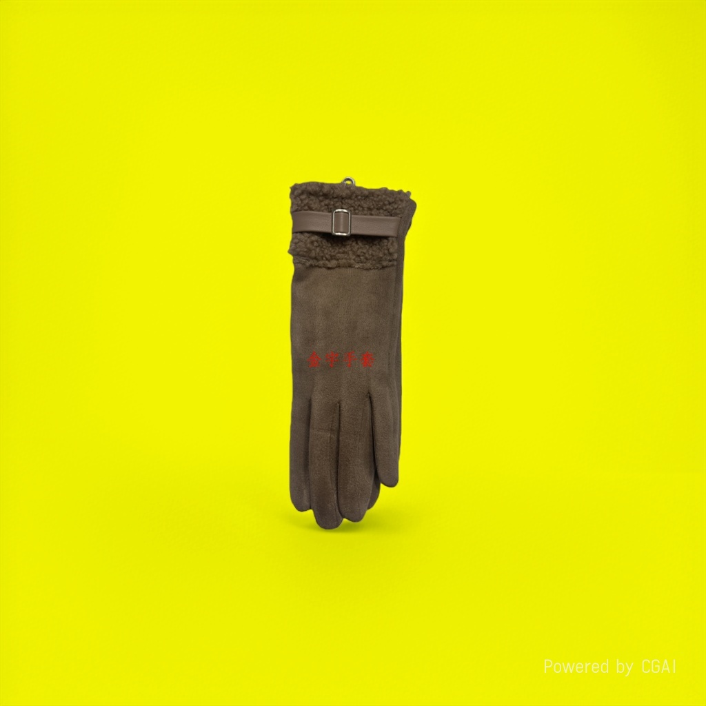 European AA version simple and fashionable extended suede fleece gloves Item Picture