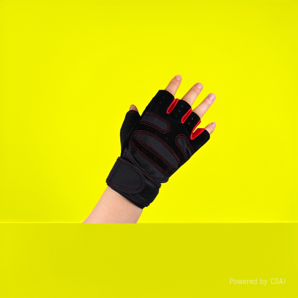 The foreign trade half-finger gloves for female students in autumn and winter expose fingers when writing. Thickened, warm and non-falling cotton Item Picture