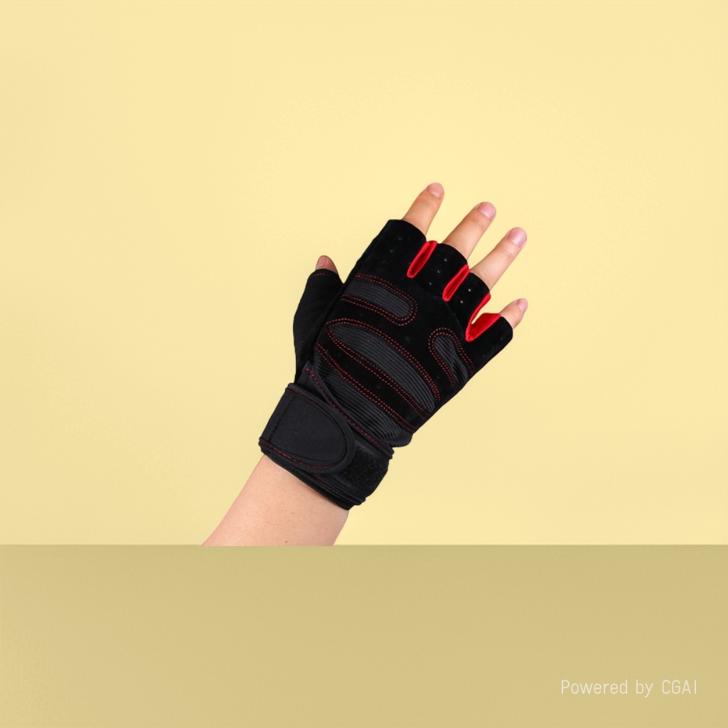 The foreign trade half-finger gloves for female students in autumn and winter expose fingers when writing. Thickened, warm and non-falling cotton Specification image