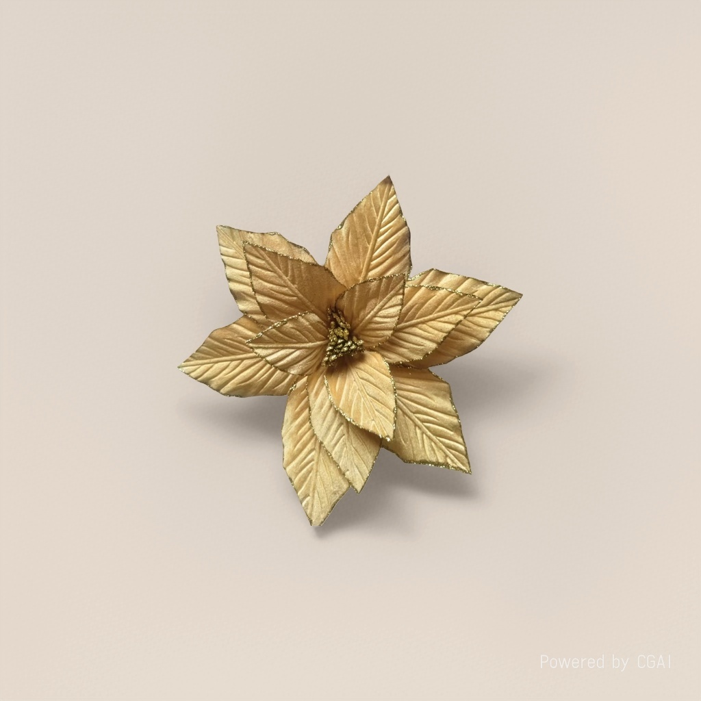 Christmas flower golden Christmas tree decoration flower Christmas atmosphere decoration