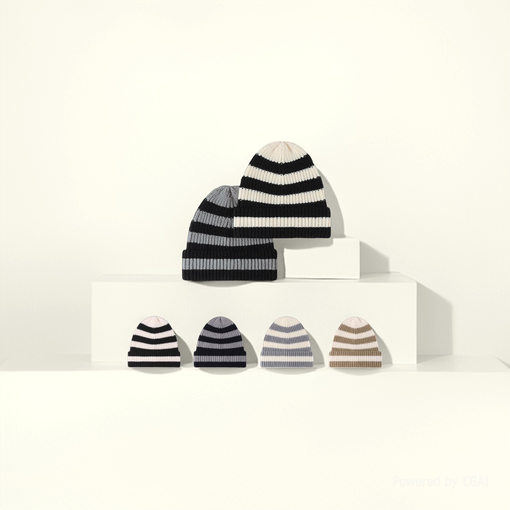 Autumn double-layer warm thickened knitted Hat, unisex cold hat, European and American brim woolen hat wholesale knitted hat, solid color knitted hat hat, hat hat 151135644