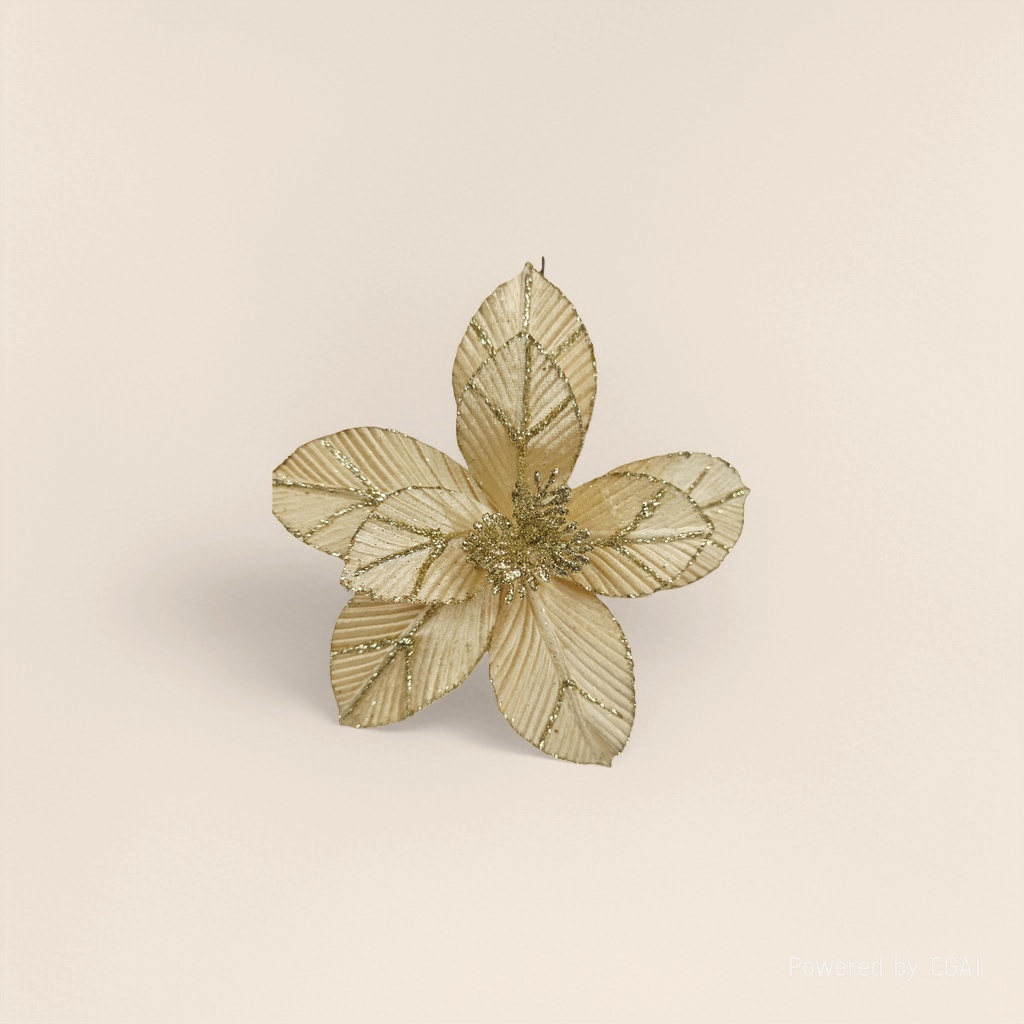 Gold foil flowers, golden decorative flowers, Christmas flower decorations, Christmas decoration atmosphere arrangement Application Scenario