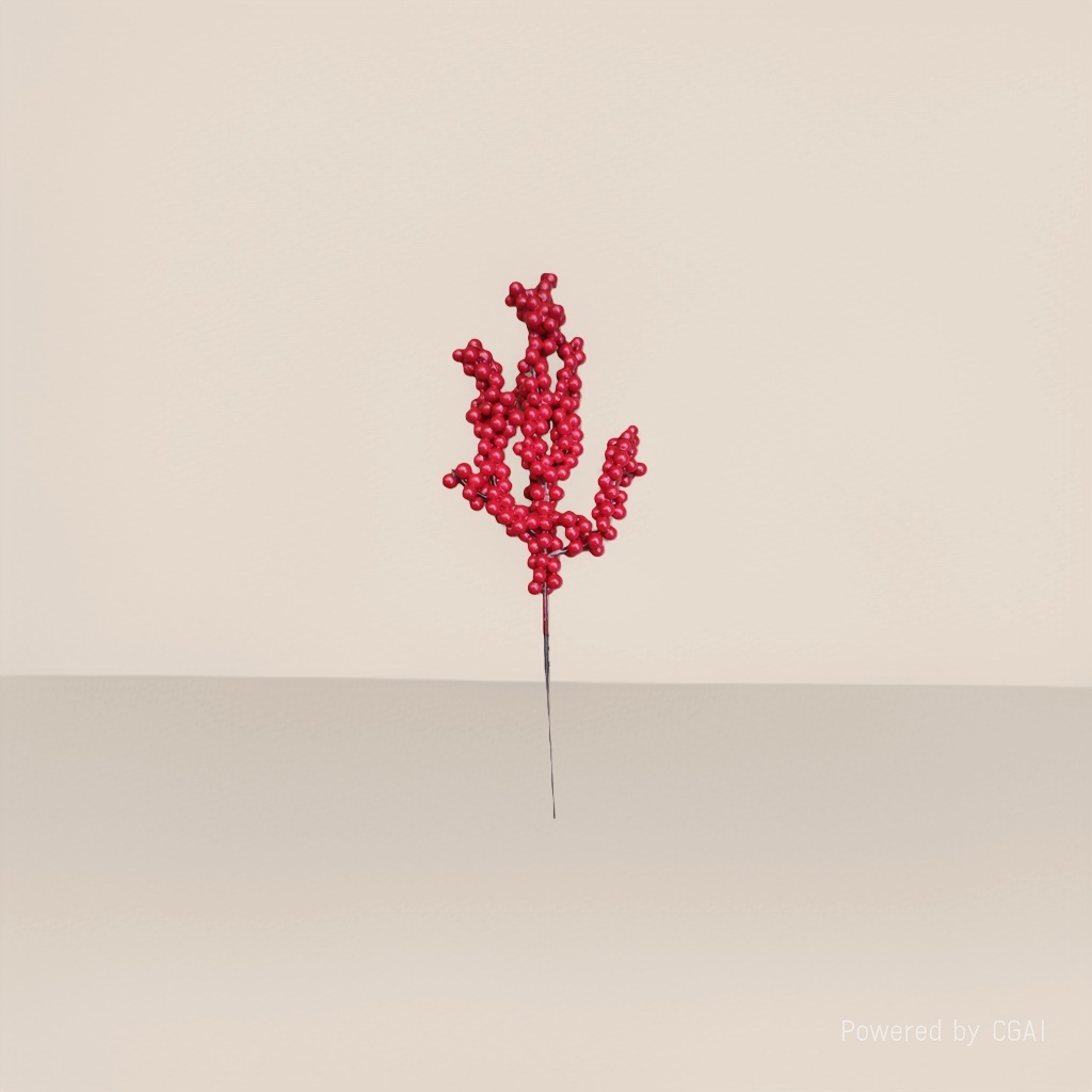 Christmas red berry branch decorations decorate Christmas trees and set up Christmas scenes