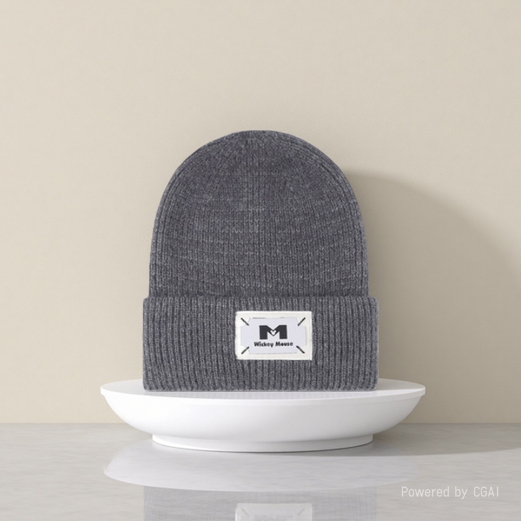 Autumn double-layer warm thickened knitted cap, unisex cold cap, European and American brim woolen cap wholesale knitted cap, solid color knitted cap Hat152323349 details Picture
