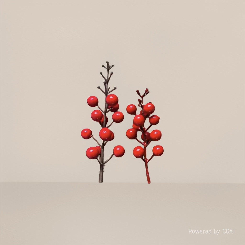 Artificial red berry decorative branches, large and small Christmas fruit decorations, Christmas tree decorations Application Scenario
