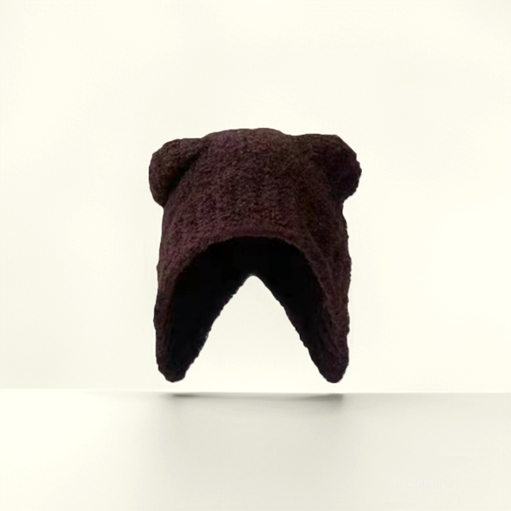 Autumn double-layer warm thickened knitted hat, unisex cold hat, European and American brim woolen hat wholesale, knitted hat solid color hat Specification image