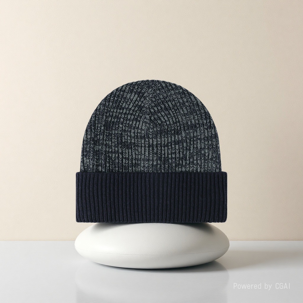 Two-tone acrylic men's and women's autumn and winter new Korean-style headwear, warm, versatile and face-enhancing, small pile pile woolen hat, cold hat Specification image