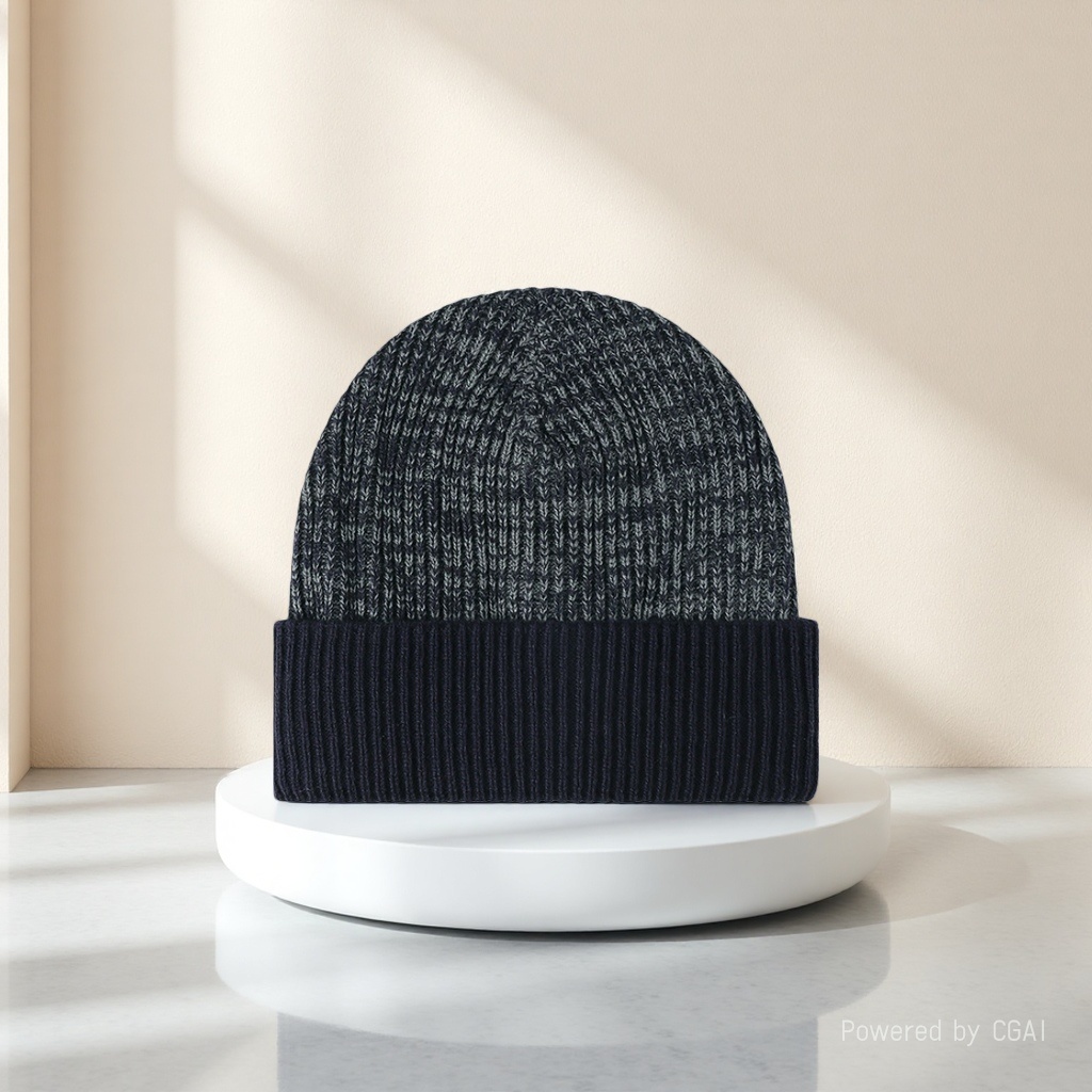 Two-tone acrylic men's and women's autumn and winter new Korean-style headwear, warm, versatile and face-enhancing, small pile pile woolen hat, cold hat details Picture