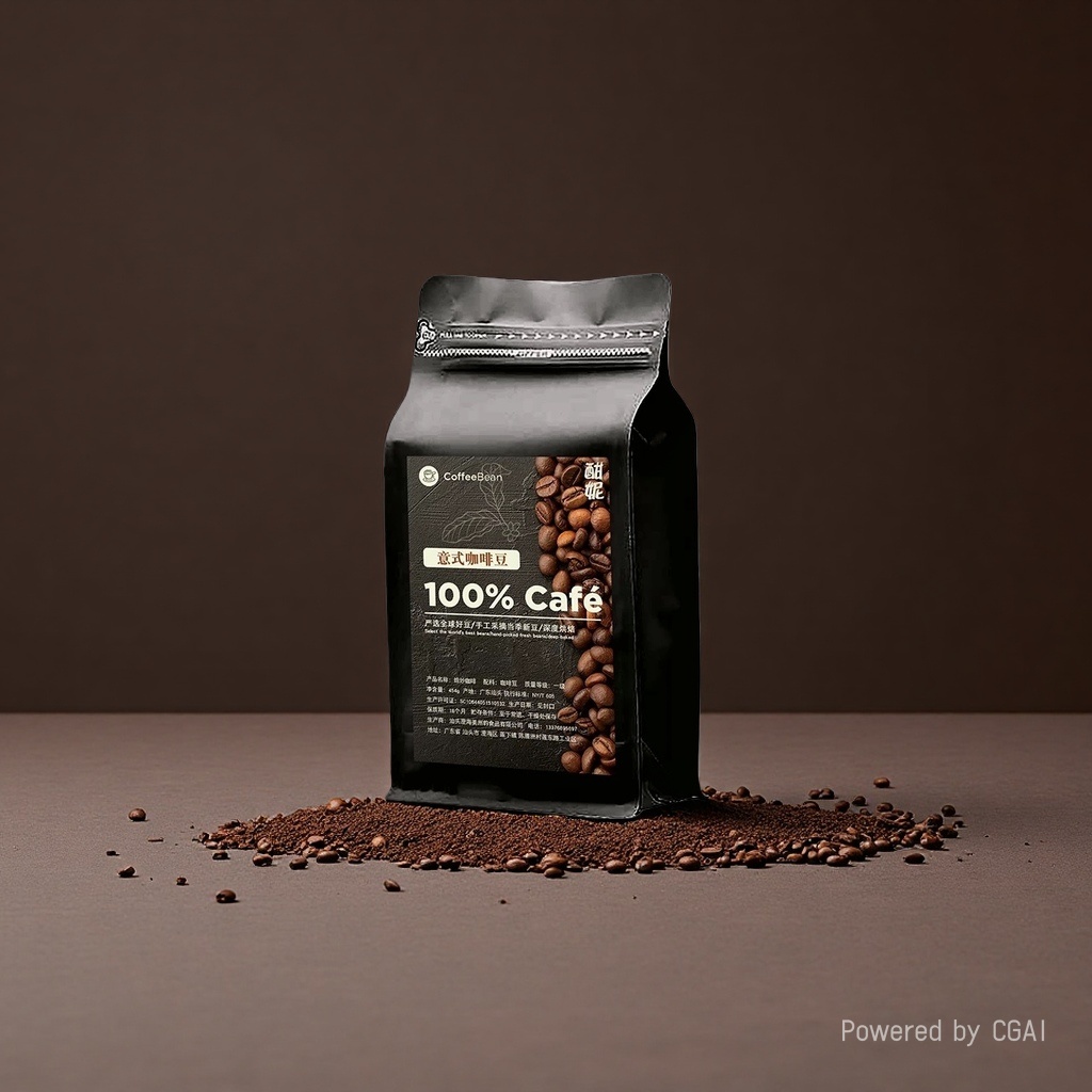 Italian blend coffee beans, American hand-brewed black coffee, dark-roasted coffee bean powder, commercial and household wholesale 454g