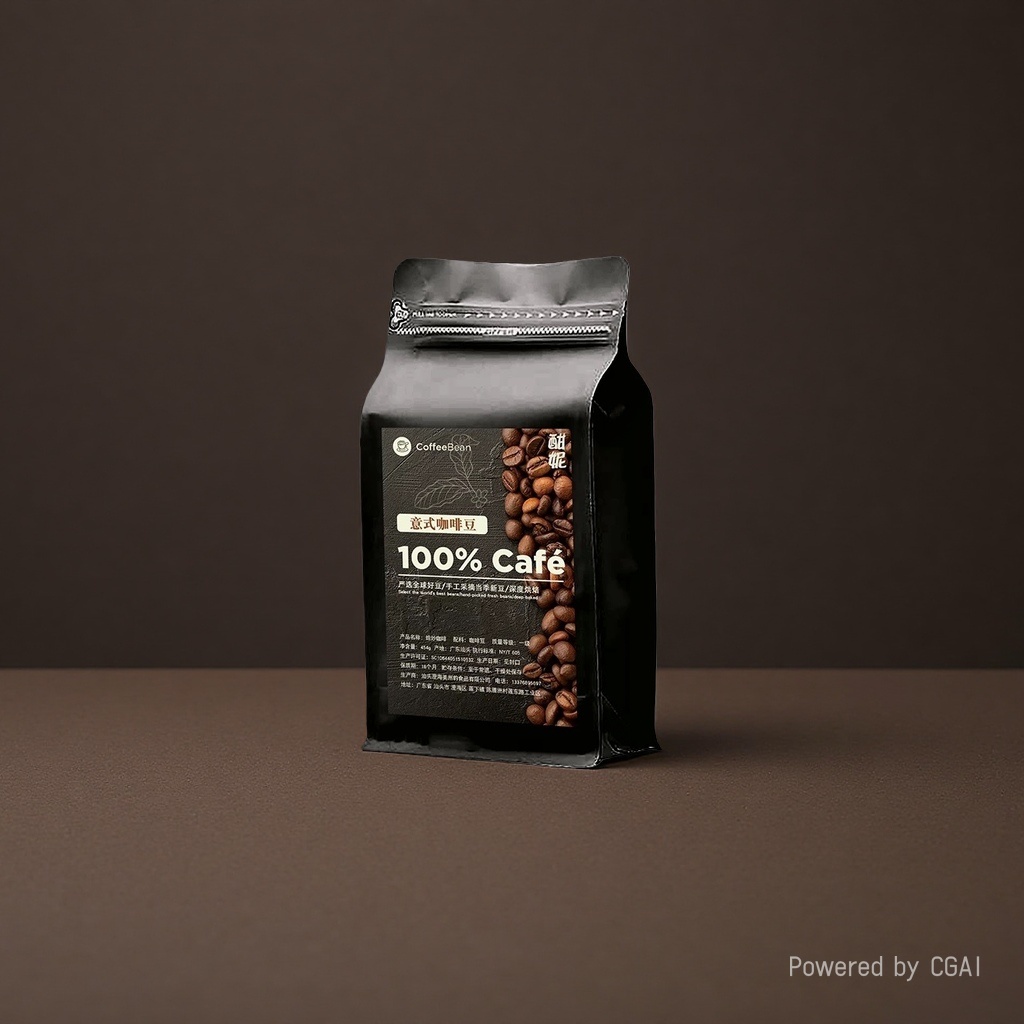Italian blend coffee beans, American hand-brewed black coffee, dark-roasted coffee bean powder, commercial and household wholesale 454g Specification image