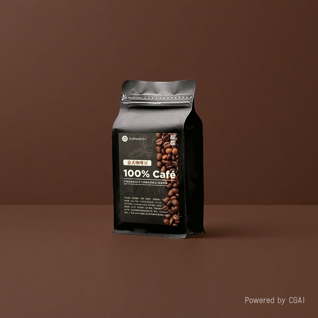 Italian blend coffee beans, American hand-brewed black coffee, dark-roasted coffee bean powder, commercial and household wholesale 454g details Picture