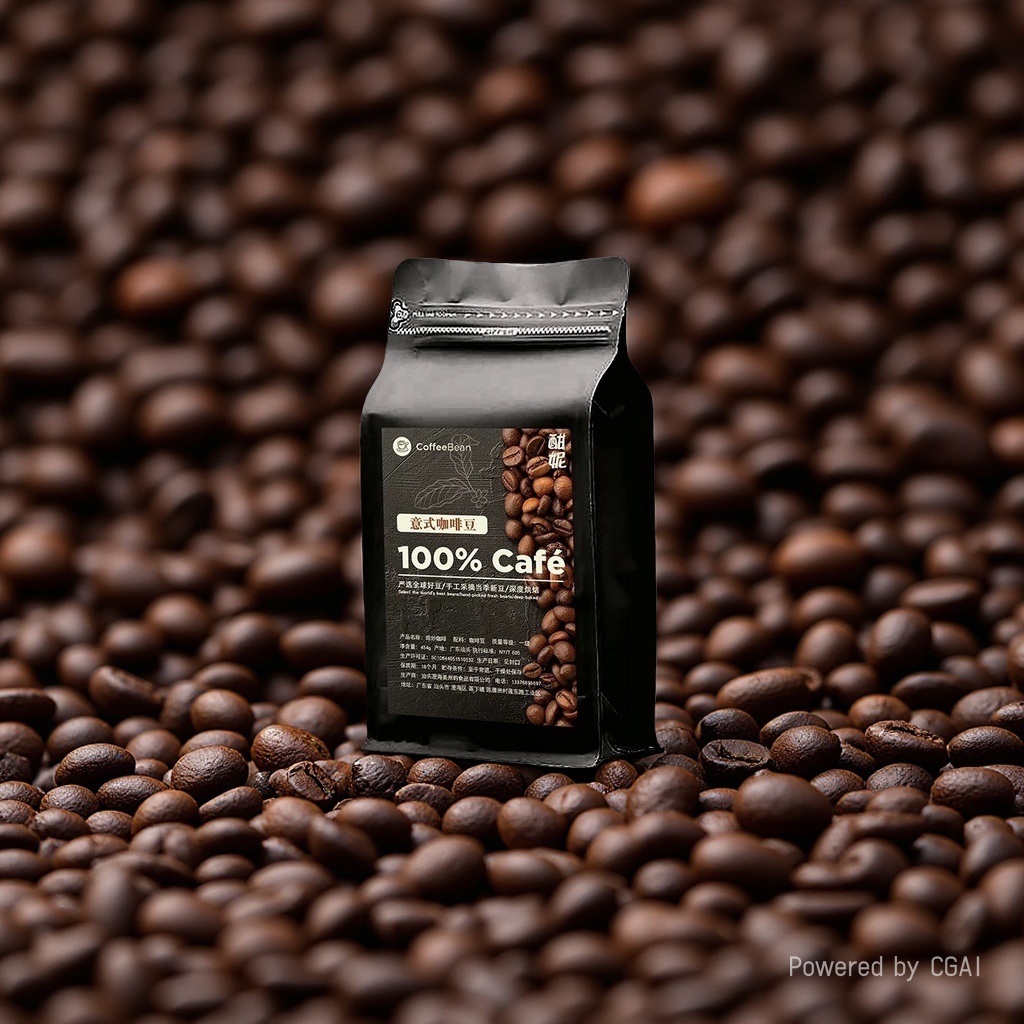 Italian blend coffee beans, American hand-brewed black coffee, dark-roasted coffee bean powder, commercial and household wholesale 454g Application Scenario