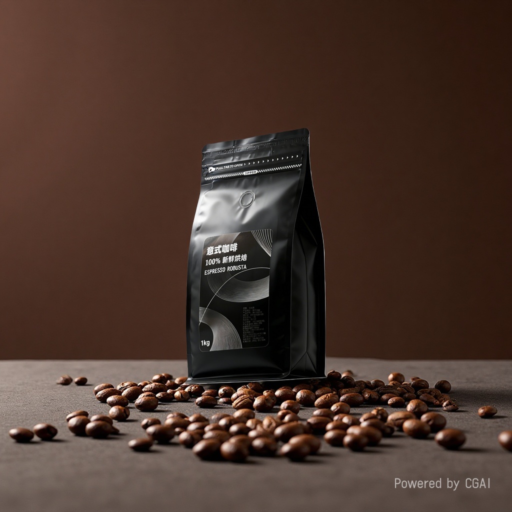Italian blend Yunnan coffee beans commercial wholesale, special for coffee shops and hotels, deep-roasted, freshly ground coffee powder 171712396