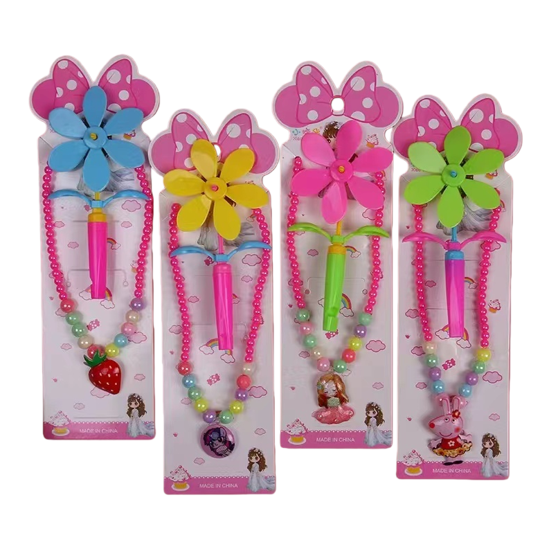 Molinos de viento juguetes molinos de viento de azúcar conjunto de collar caña de pescar pequeña cometa molinos de viento pinchos Item Picture