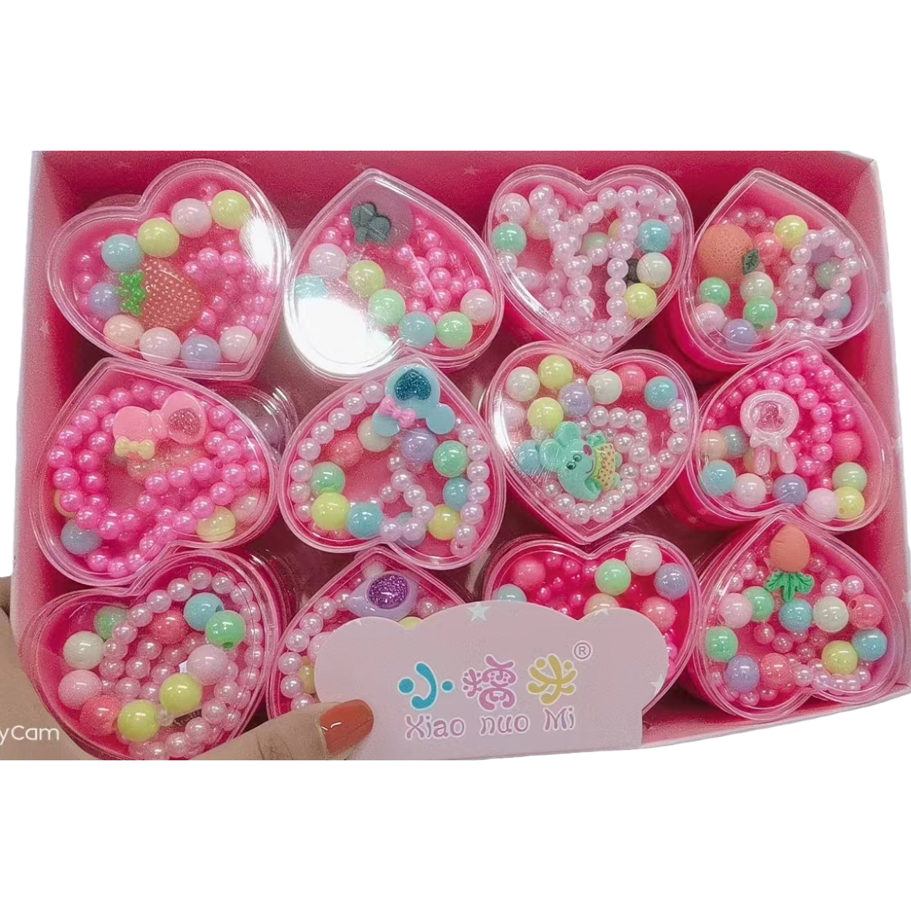 Arena oro cristal cuentas de color pulsera nuevos accesorios con caja de corazón Item Picture