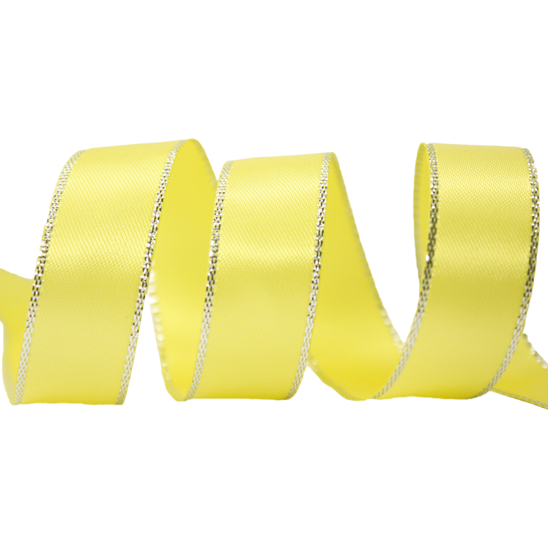 diy flower shop gift packaging ribbon with 5-point printable color and silver edge
