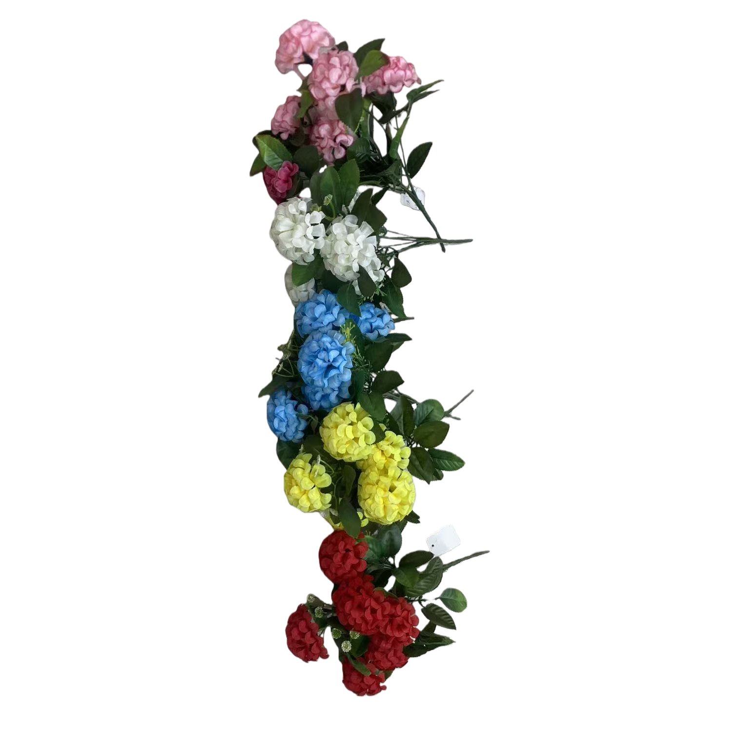 Monet's Garden colorful simulated plastic bouquet of 7 small chrysanthemums Item Picture