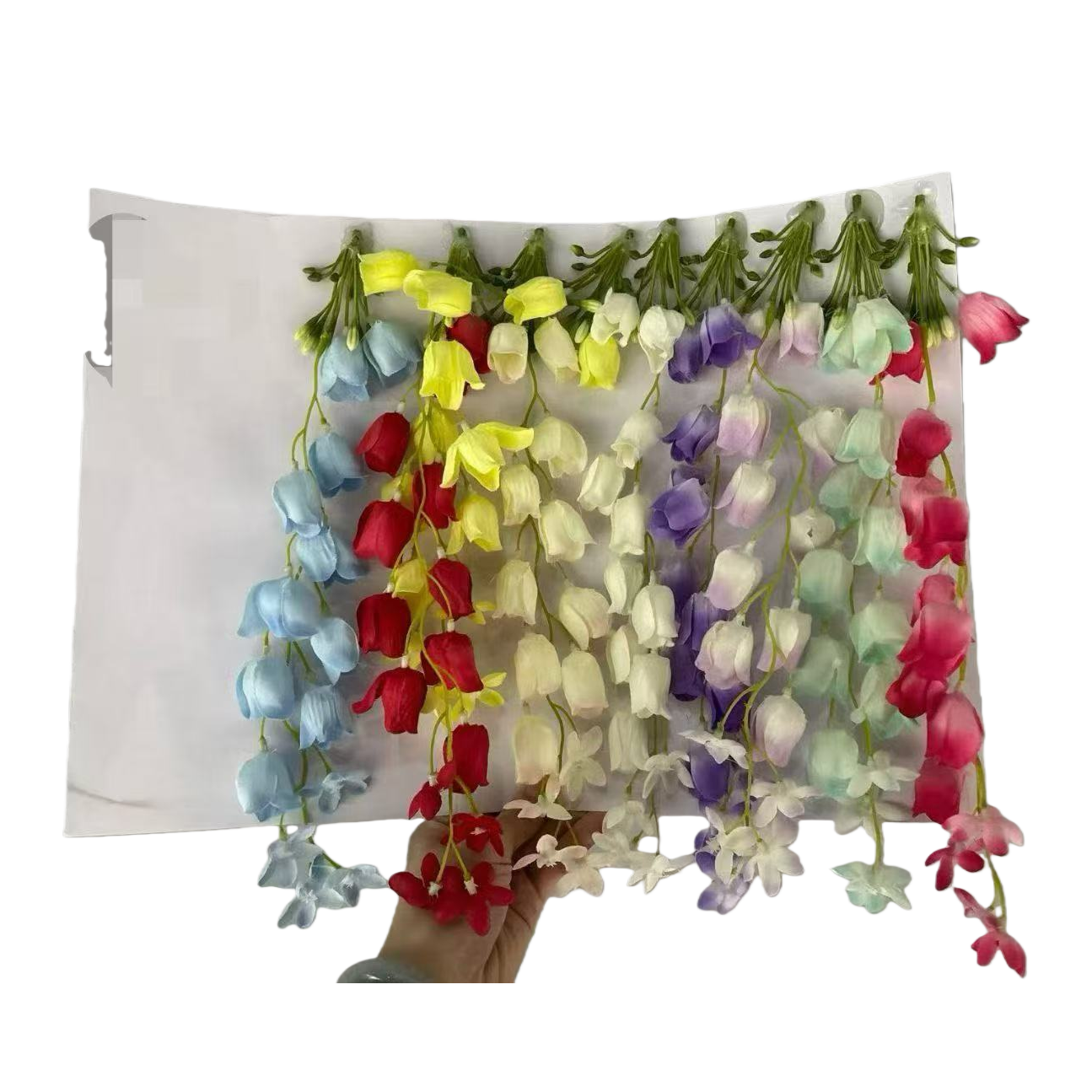 Monet's Garden colorful simulated plastic flower string of bells Item Picture