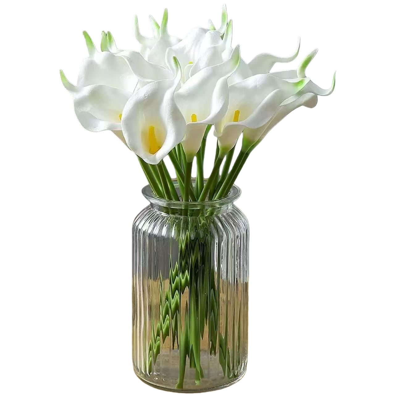 White calla lily decorative flowerpot container plastic ceramic hydroponic flowerpot inner box Item Picture