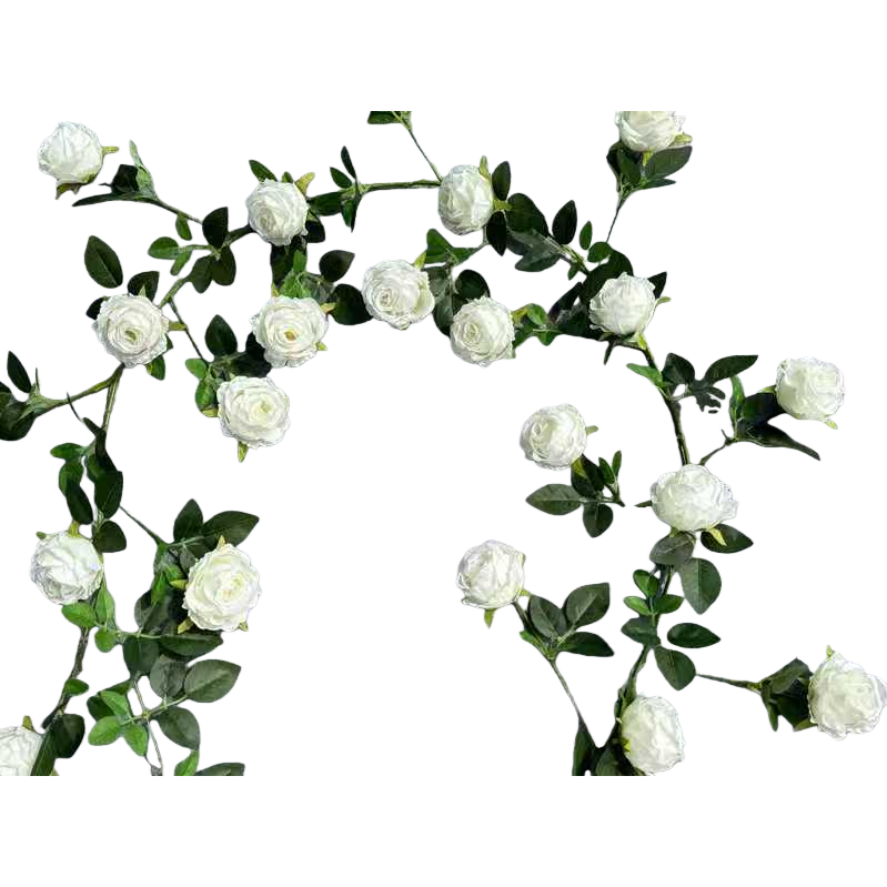 A life-sized white rose bouquet with rose petal pieces "Flowers" Item Picture