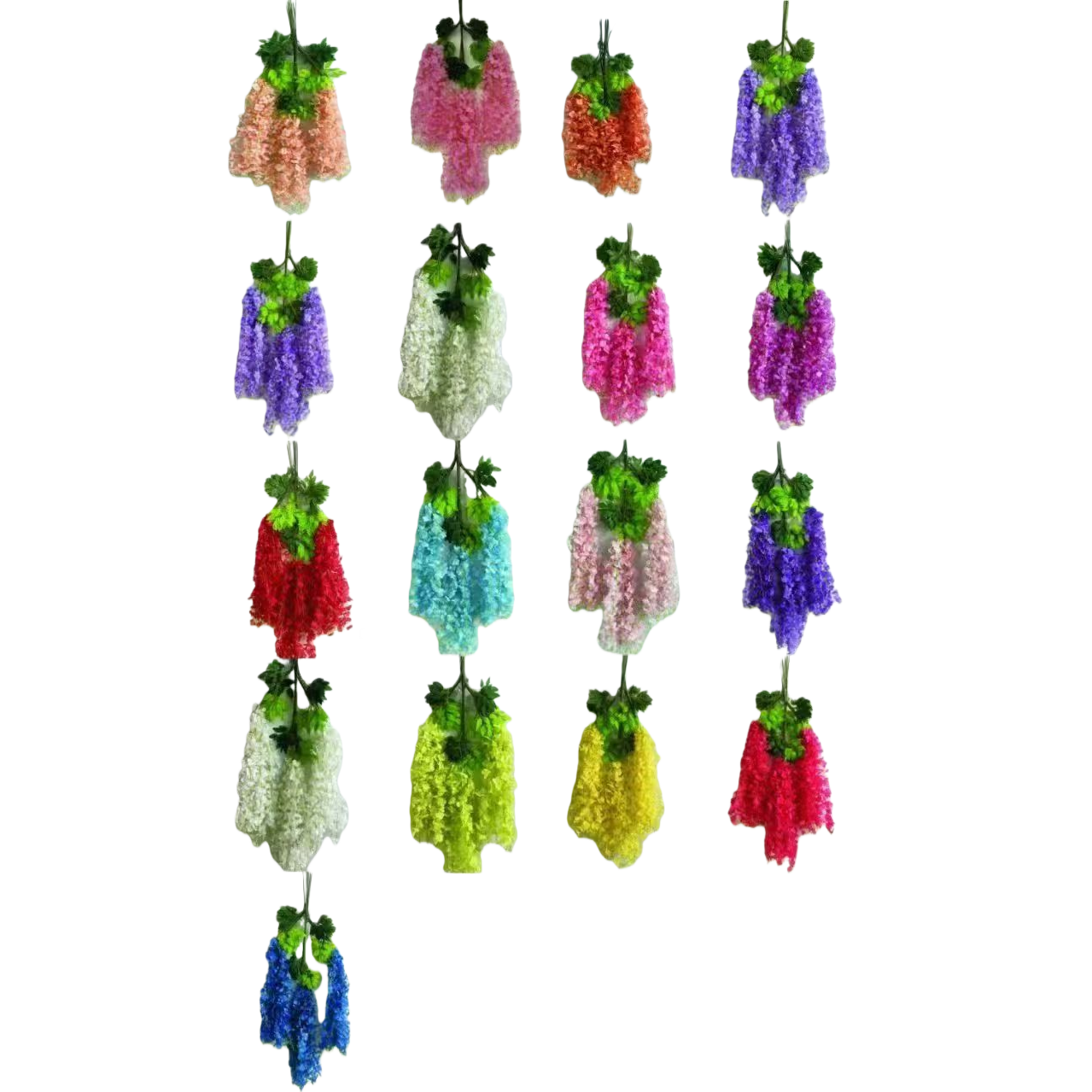 Wisteria flower simulation bouquets, silk flowers, hand-made wool, flower forest-themed female simulation tofu pudding Item Picture