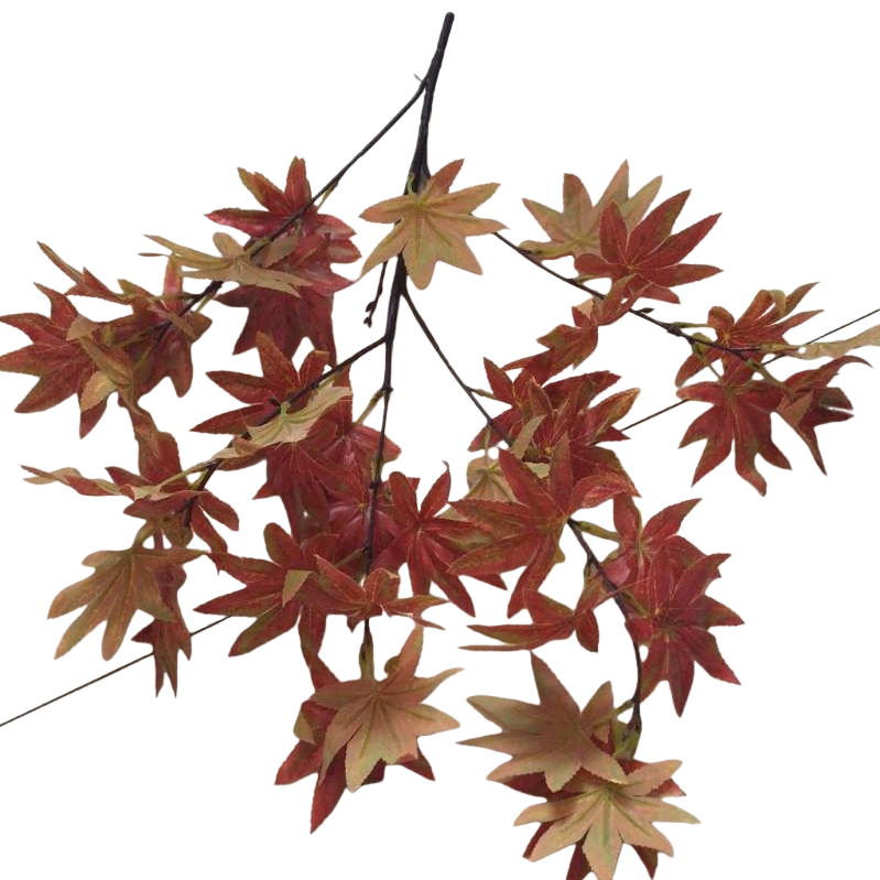 Artificial maple leaf branches, resin trees, artificial green plants, artificial green plants Item Picture