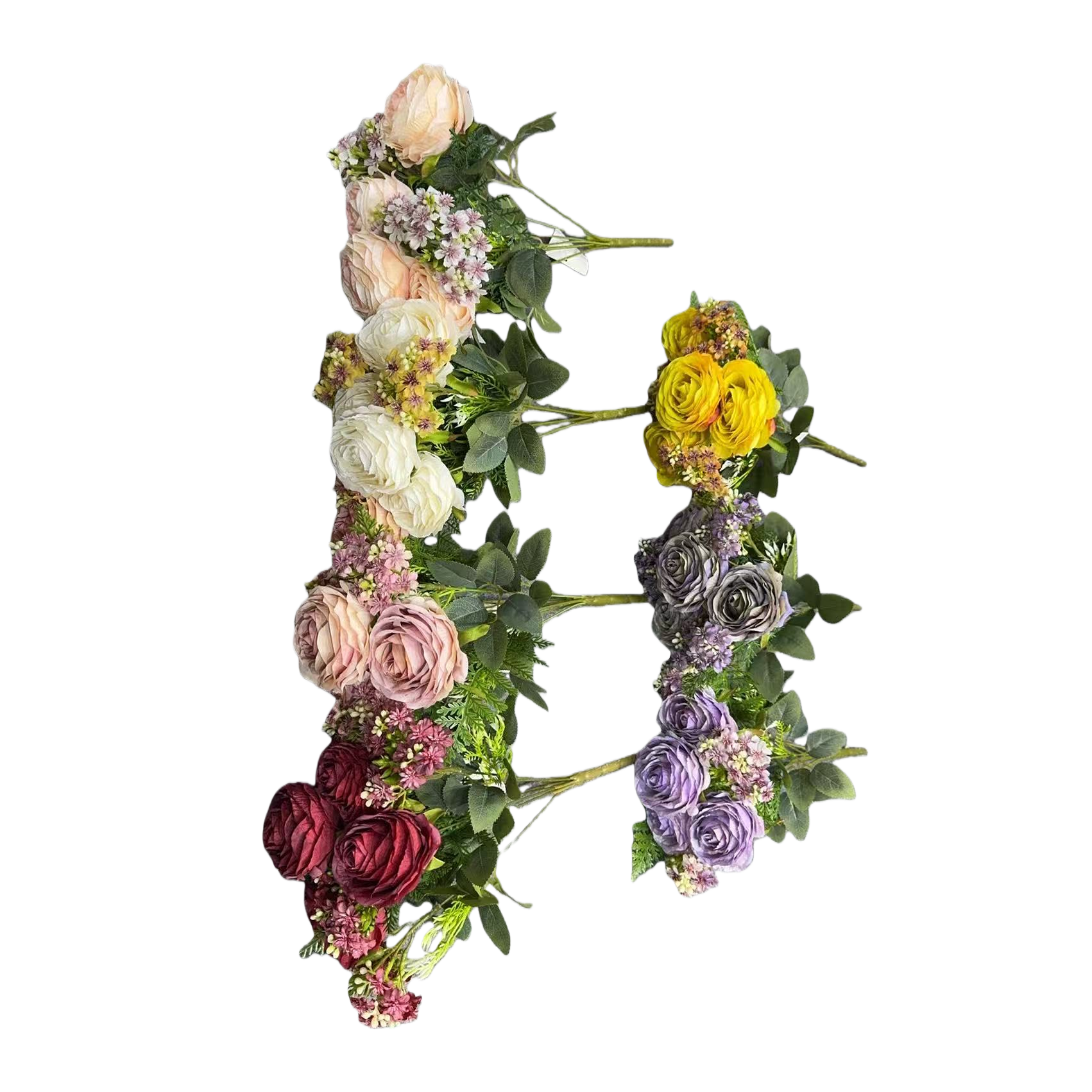Monet's Garden artificial plastic flowers, handcrafted flower materials, artificial flowers 30cm Item Picture